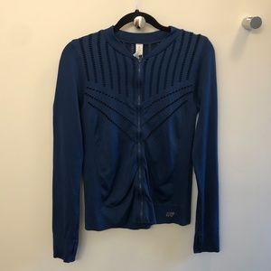 Marika Cutout Full Zip Athletic Jacket - Blue - M